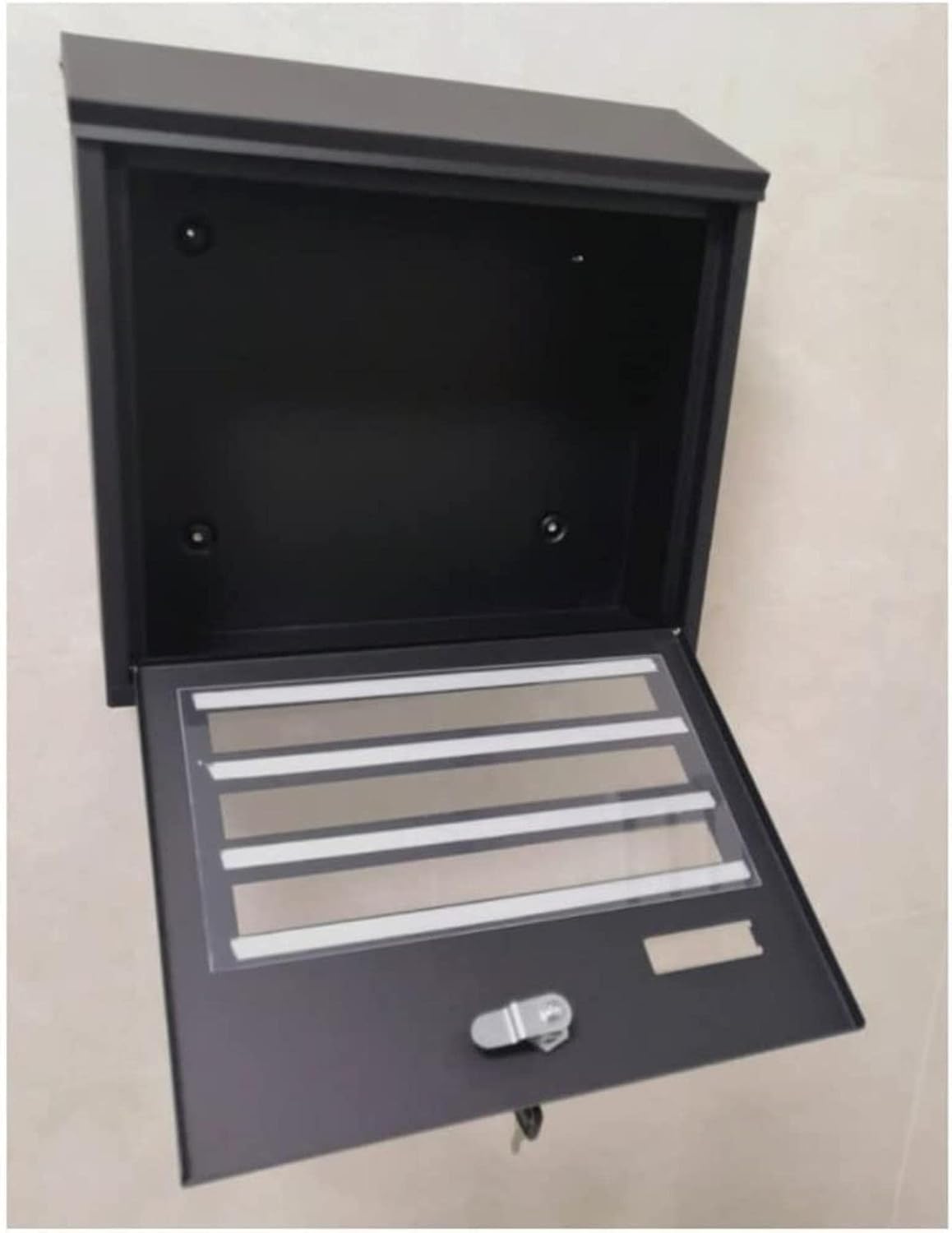 Metal Mailbox Posts Wall Mount Letterboxes Mail Drop Collection Boxes Package Lockers Envelopes Mailing Supplies 13.4×10.6×3.9 Inch