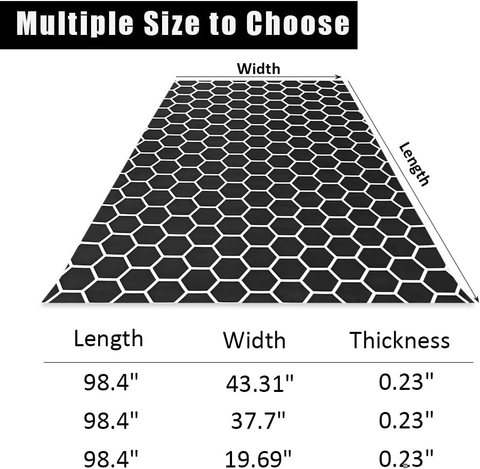 43.31' /37.7' New Hexagon EVA Self-Adhesive Boat Flooring and Decorative Fish for Yacht Pool Boat Flooring Sheet Thick Non-Skid mat