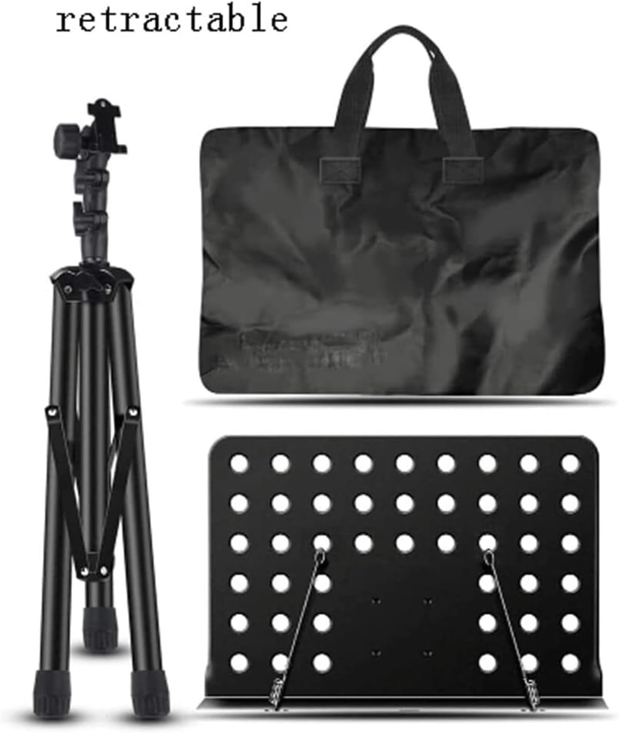 Music Stand for Instrumental Height-Adjustable Music Stands Portable Music Holder 2 in 1 Sheet Music Stands for Violin Guitar
