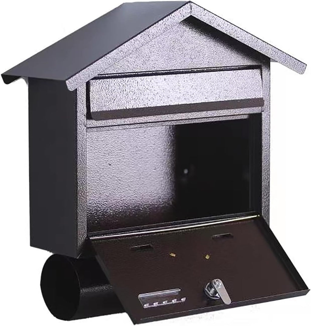 Mailboxes for Outside Locking, Vintage Wall Mount Mailbox, Galvanized Rust-Proof Metal Mailboxes, for Household, Outdoor, Garden(White)