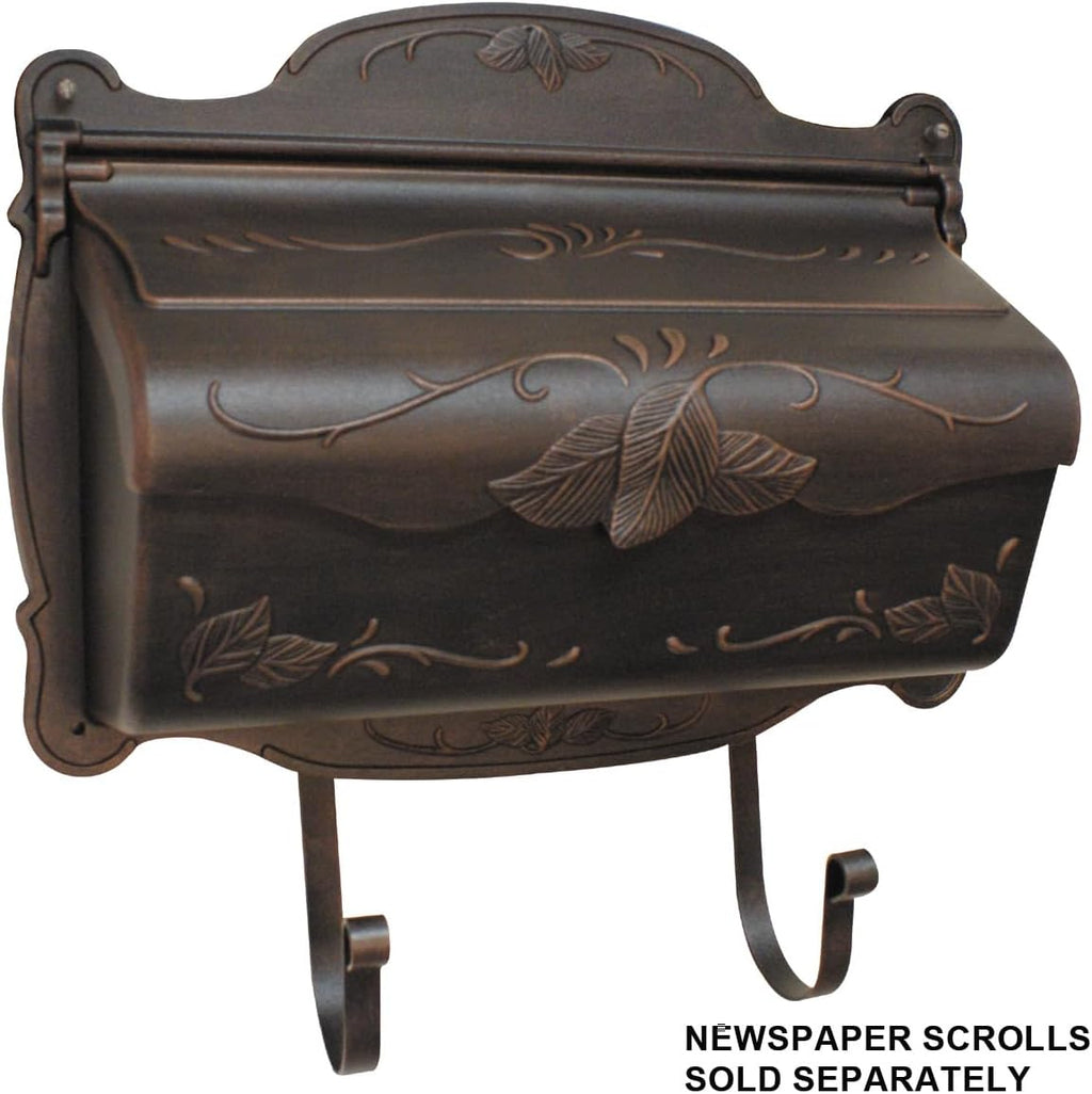 Special Lite Hummingbird Horizontal Wall Mount Mailbox - Copper Aluminum Mailbox for Wall Mount - SHB-1004-CP