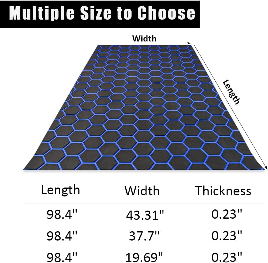 43.31' /37.7' New Hexagon EVA Self-Adhesive Boat Flooring and Decorative Fish for Yacht Pool Boat Flooring Sheet Thick Non-Skid mat