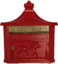 Mounted Mailbox Galvanized Steel and Aluminum Material Rainproof Metal Post Box,Mailboxes for Outside, 16x5.6x18 in(Yellow) (Red)