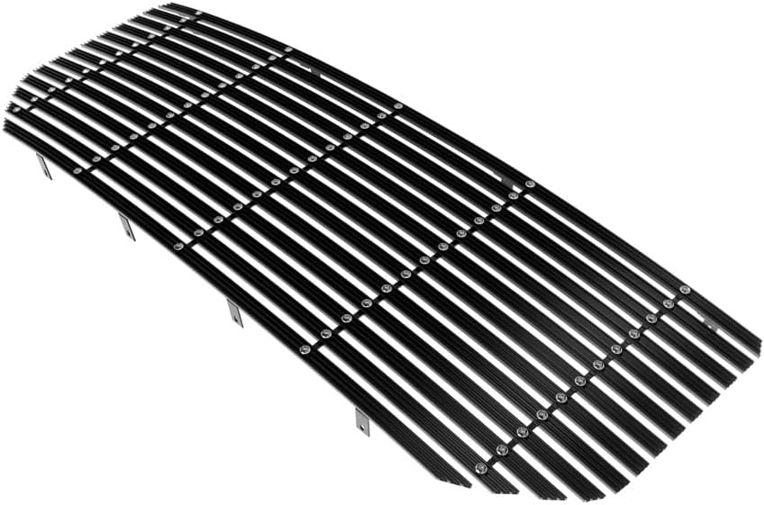 APS Premium Aluminum Black Rivet Studs Wide Billet Grille Grill Insert Compatible with GMC Sierra 1500 2016 2017 2018 Main Upper N19-U26368G