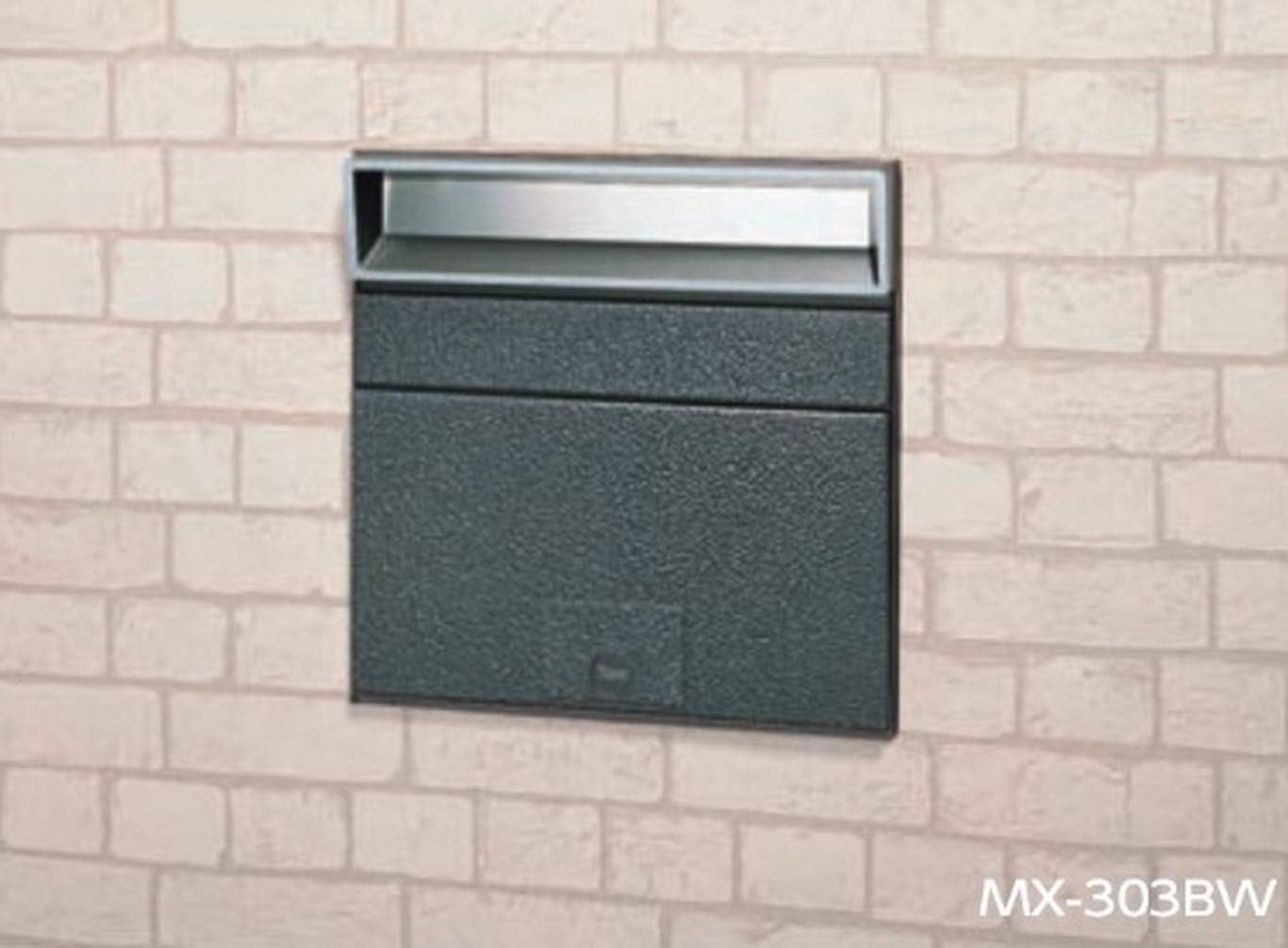 Tajima Metal Work MX-303BW Mailbox, Main Body Depth 15.4 inches (39 cm), Body Height 11.0 inches (28 cm), Body Width 15.4 inches (3