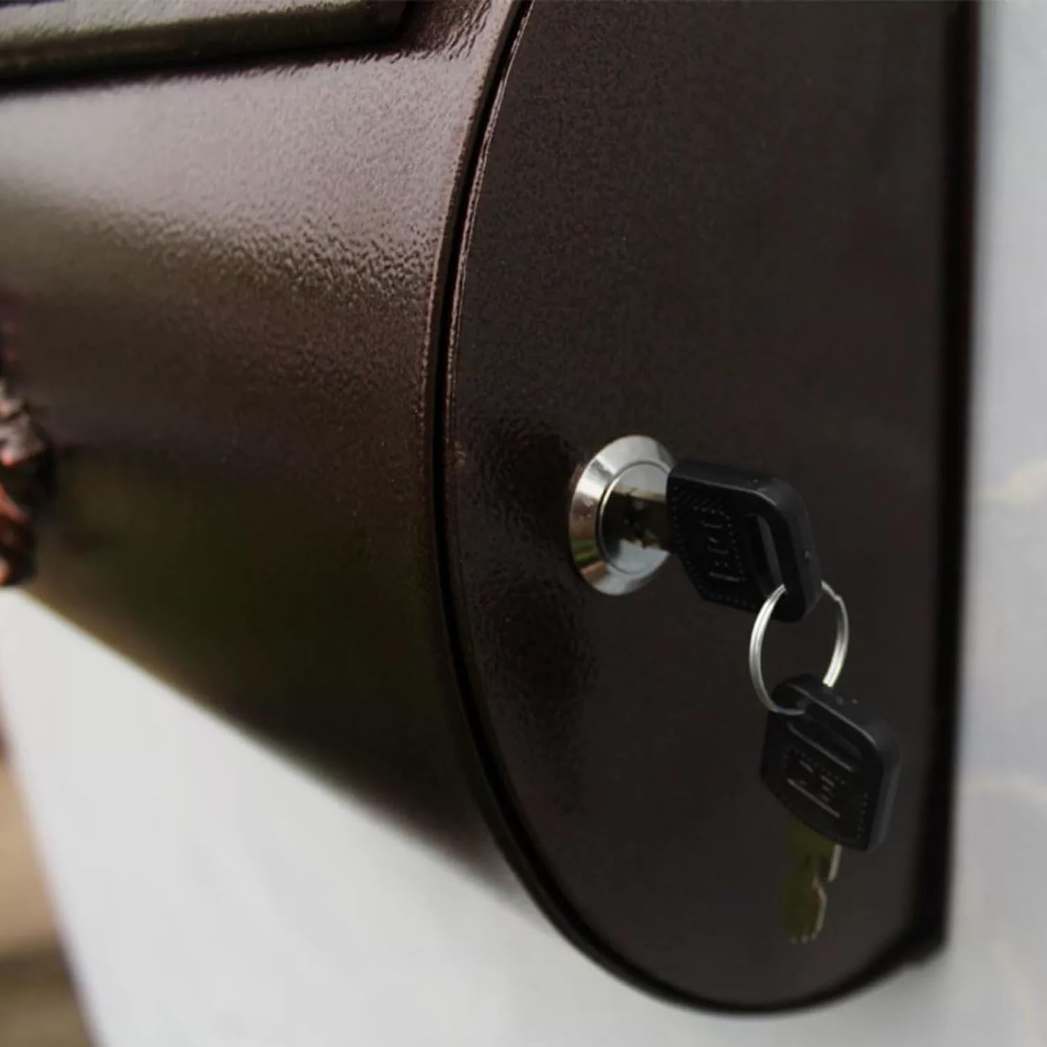 Vintage Lockable Mailbox, Wall Mount Mailboxes for Outside, Antique Metal Post Box with Lock, 13 X 13 X 5 in