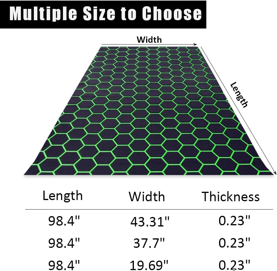 43.31' /37.7' New Hexagon EVA Self-Adhesive Boat Flooring and Decorative Fish for Yacht Pool Boat Flooring Sheet Thick Non-Skid mat