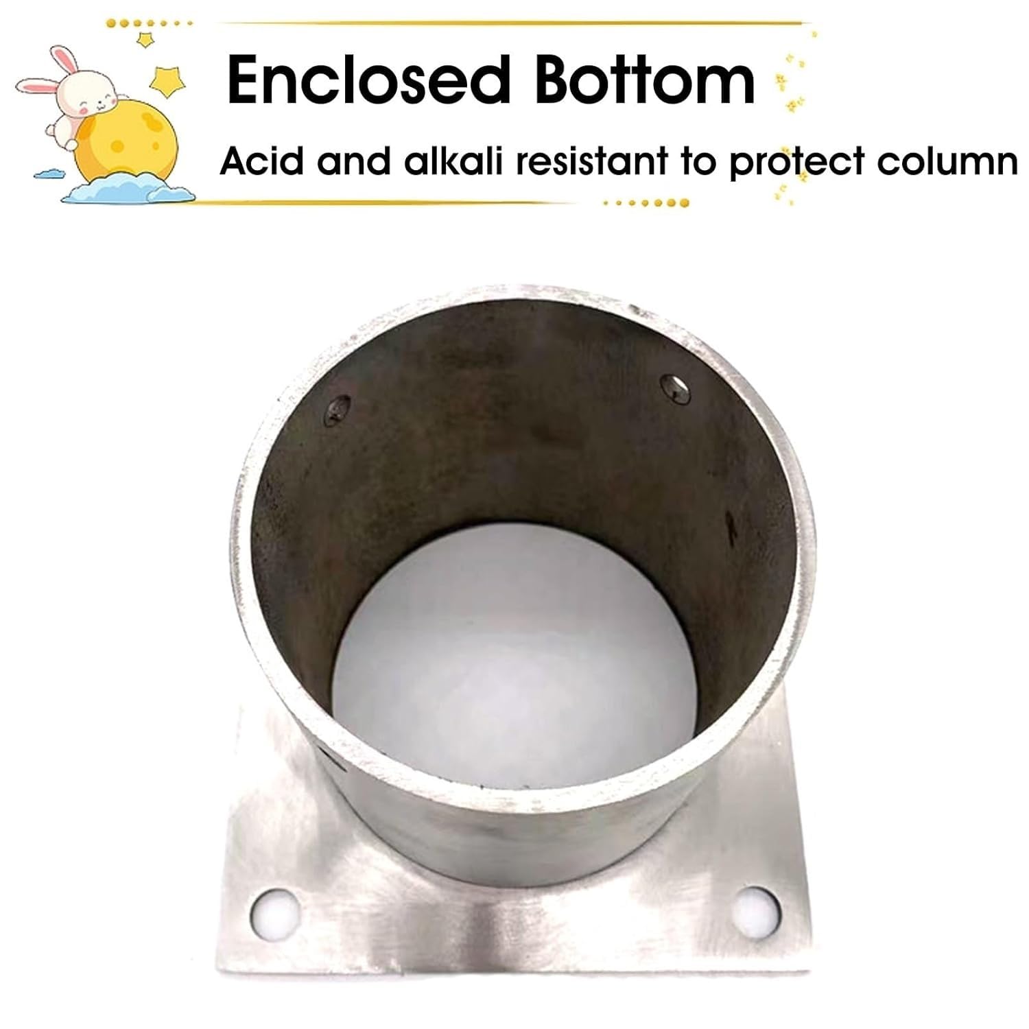 Fence Post Brackets Deck Post Support Anchor Base Circular for Fence, Mailbox, Deck, Stainless Steel Post Base Kit(10 Pack,Dia 30mm(1 1/5in))