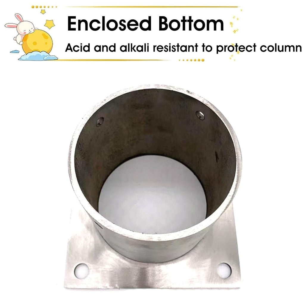 Fence Post Brackets Deck Post Support Anchor Base Circular for Fence, Mailbox, Deck, Stainless Steel Post Base Kit(10 Pack,Dia 35mm(1 3/8in))