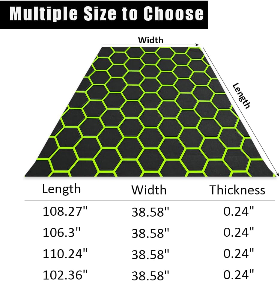 43.31' /37.7' New Hexagon EVA Self-Adhesive Boat Flooring and Decorative Fish for Yacht Pool Boat Flooring Sheet Thick Non-Skid mat