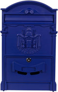letterbox Wall Mount Locking Vintage Lockable Metal Mailboxe Large Capacity Postbox Security Mail Box for Receiving Mail