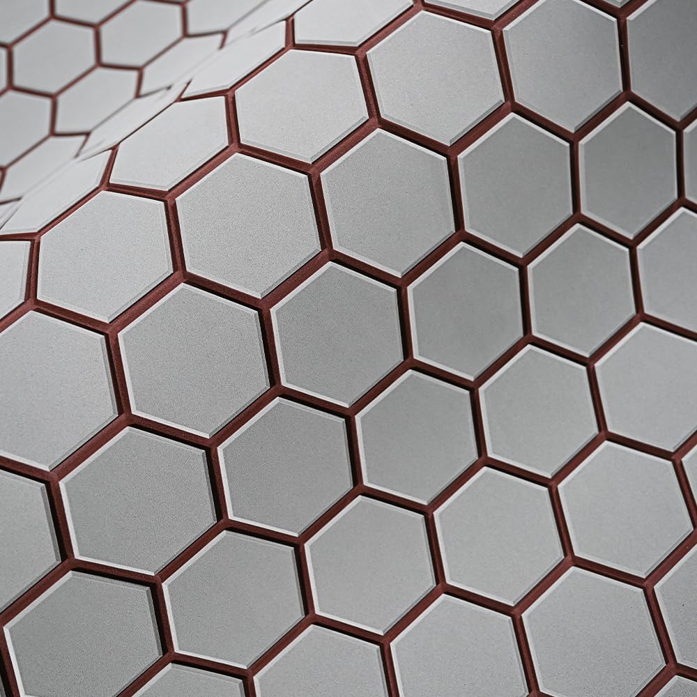43.31' /37.7' New Hexagon EVA Self-Adhesive Boat Flooring and Decorative Fish for Yacht Pool Boat Flooring Sheet Thick Non-Skid mat