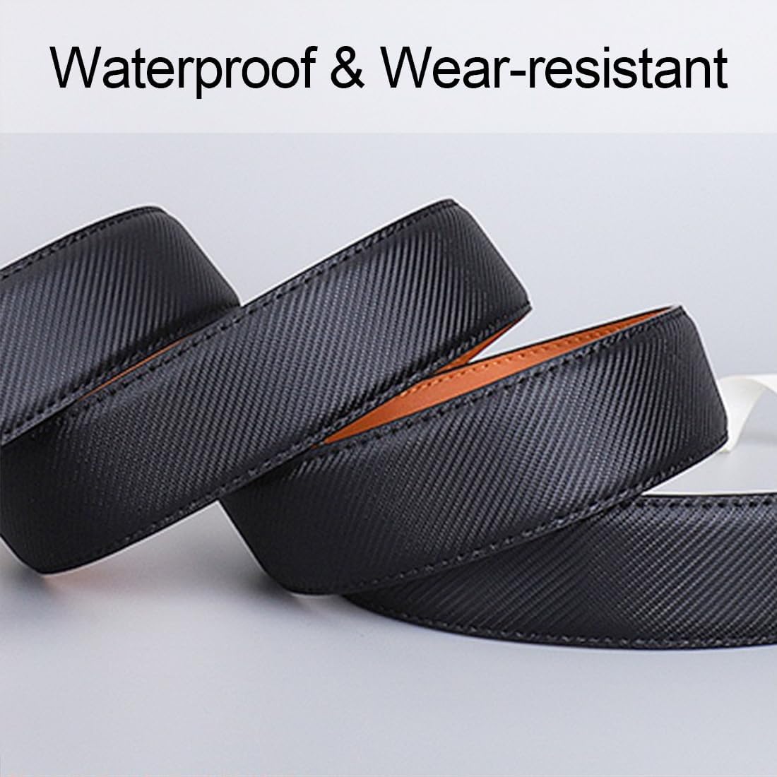 Designer Genuine Leather Men's Ratchet Belt 1.3' Automatic G Buckle Classic Jeans Reversible Gift