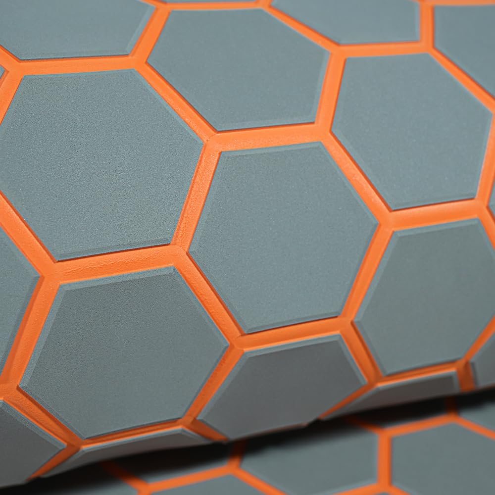 43.31' /37.7' New Hexagon EVA Self-Adhesive Boat Flooring and Decorative Fish for Yacht Pool Boat Flooring Sheet Thick Non-Skid mat
