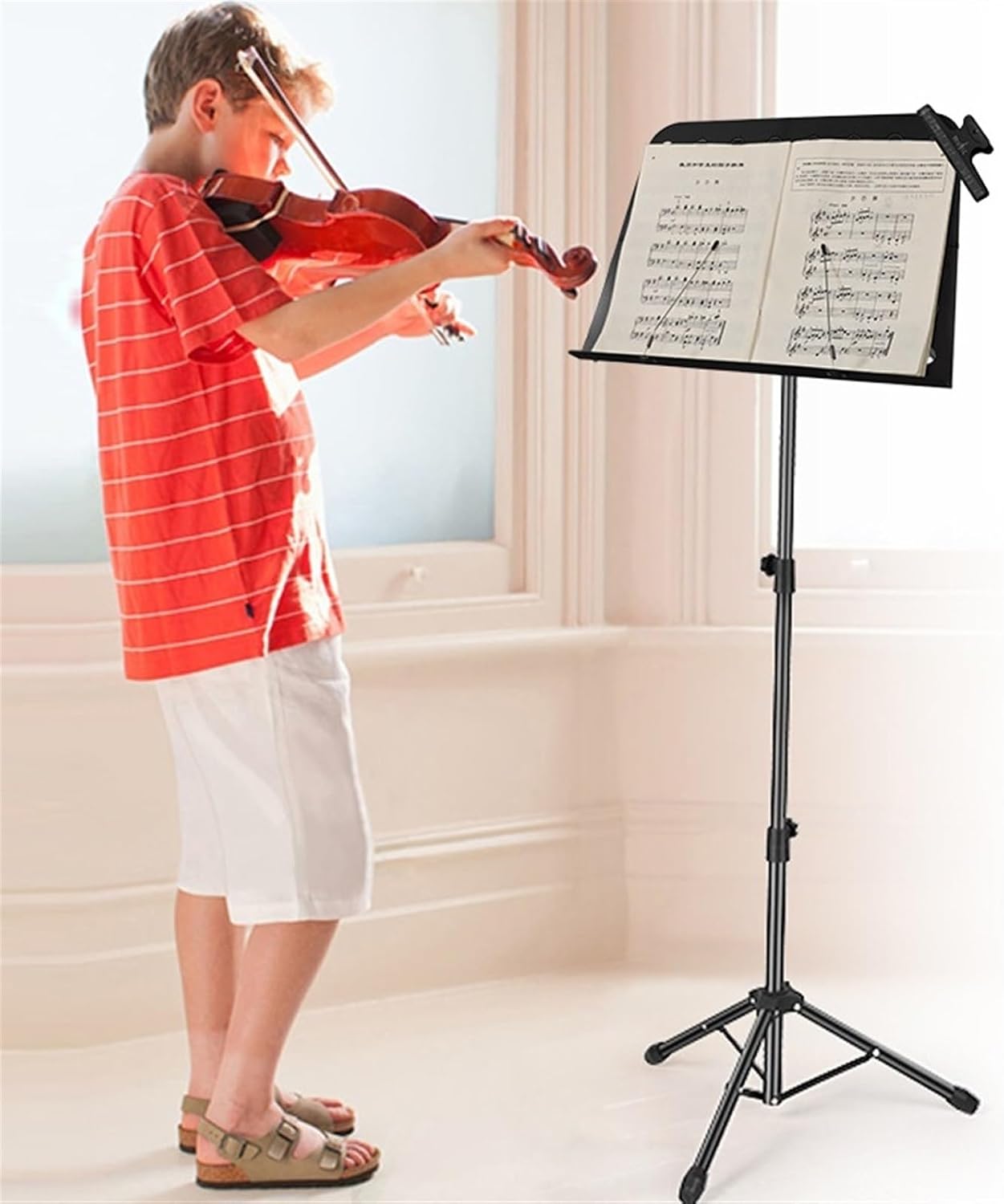Sheet Music Stand Meatl Music Stand Portable Music Stand Detachable Musical Instruments for Piano Violin Guitar Music Stand Holder