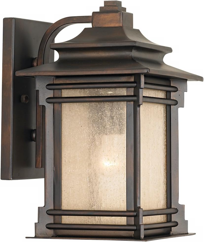Franklin Iron Works Hickory Point Farmhouse Rustic Mission Outdoor Wall Light Fixture Walnut Bronze 12' Frosted Cream Glass for Exterior Barn Deck House Porch Yard Patio Outside Garage Front Door