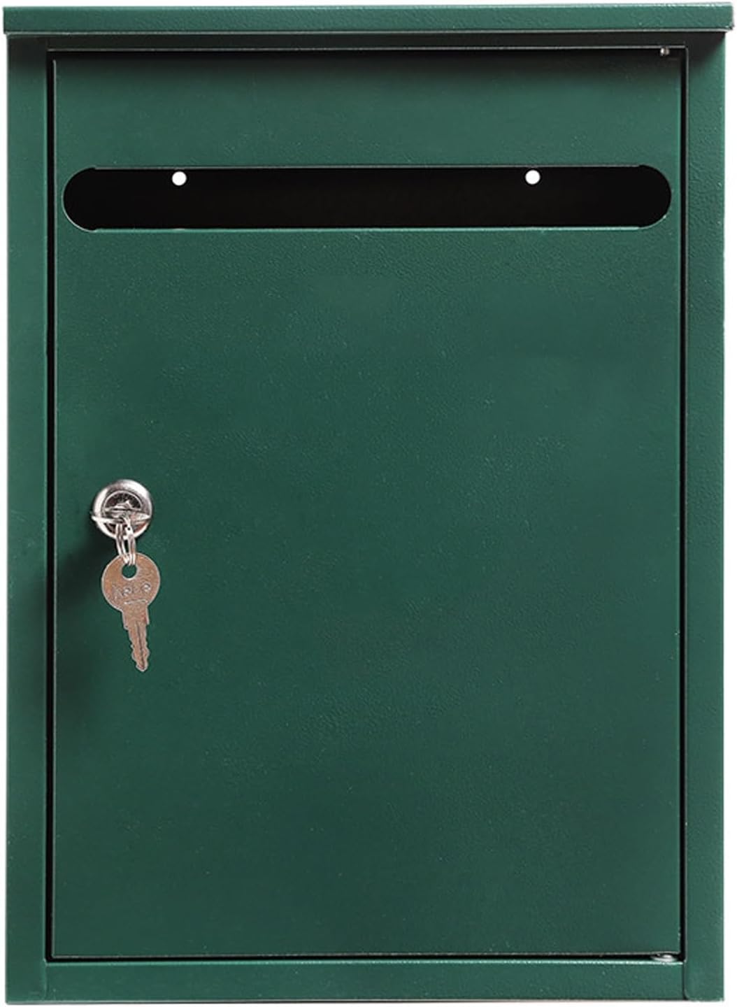 Security Mailboxes for Outside,Locking Wall Mount,Large Capacity Metal Postbox for Outdoor,10 x 4 x 14 Inches