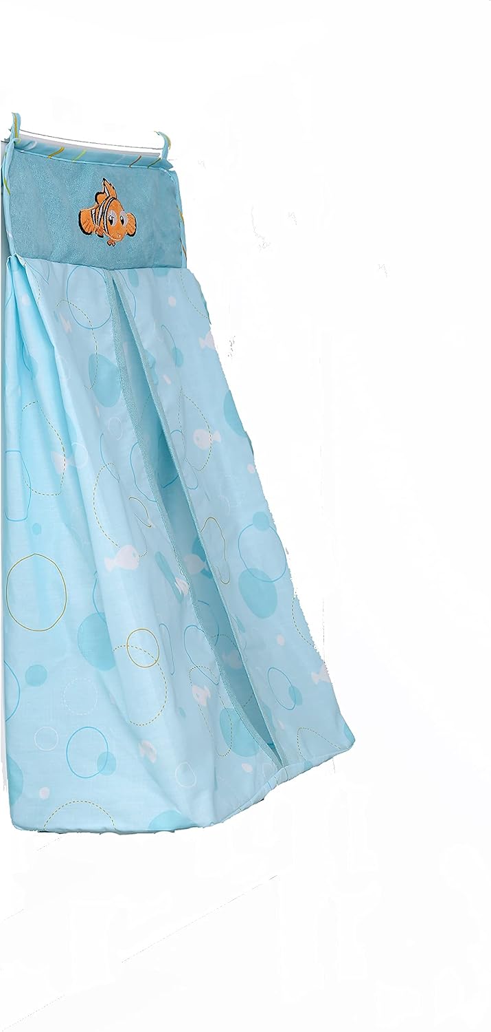 8 PCs Blue Ocean Themed Nursery Crib Bedding Set Baby Boy 1 Quilt 1 Fitted Sheet 1 Skirt 1 Diaper Organizer 1 Changing Pad Cover Sheet 3 Canvas Wall Decor