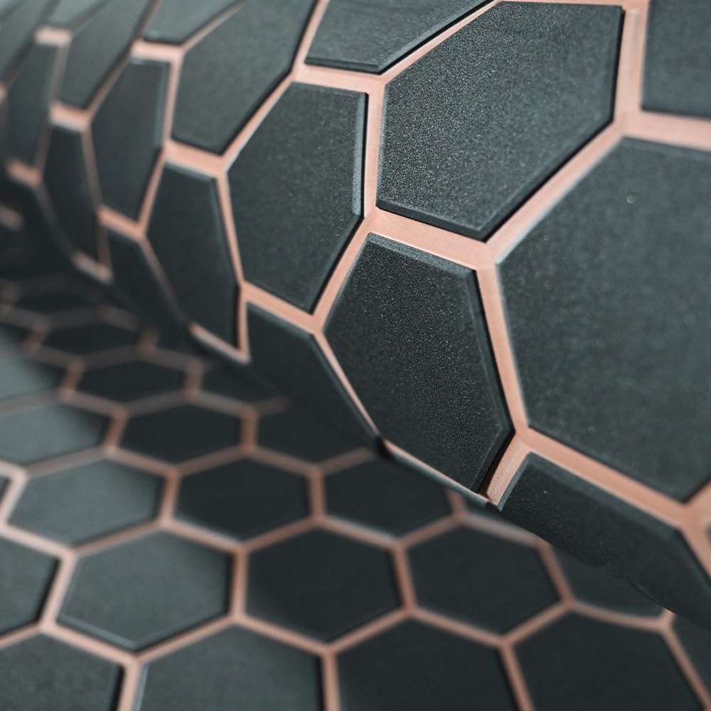 43.31' /37.7' New Hexagon EVA Self-Adhesive Boat Flooring and Decorative Fish for Yacht Pool Boat Flooring Sheet Thick Non-Skid mat