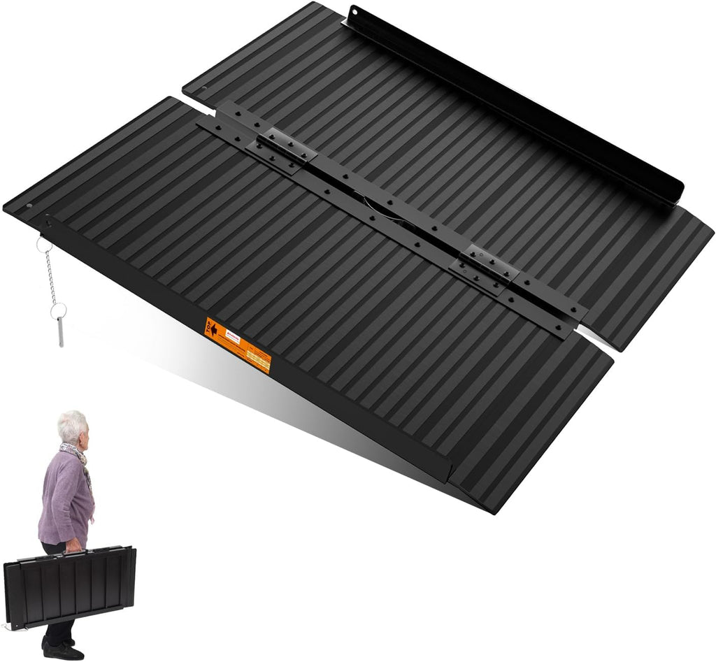 Portable Wheelchair Ramp 3ft, Non-Skid Aluminum Ramps for Wheelchairs for Home Steps, 800 LBS Capacity Handicap Ramp for Doorway, Homes, Threshold, Entry, Stairs 36' Lx 29.2' Wx2H