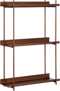 Kate and Laurel Dominic Modern Metal Bathroom Shelf; 20 x 7 x 30; Bronze; Contemporary Sleek 3-Tier Floating Shelves for Wall Decor; Display; and Over Toilet Storage