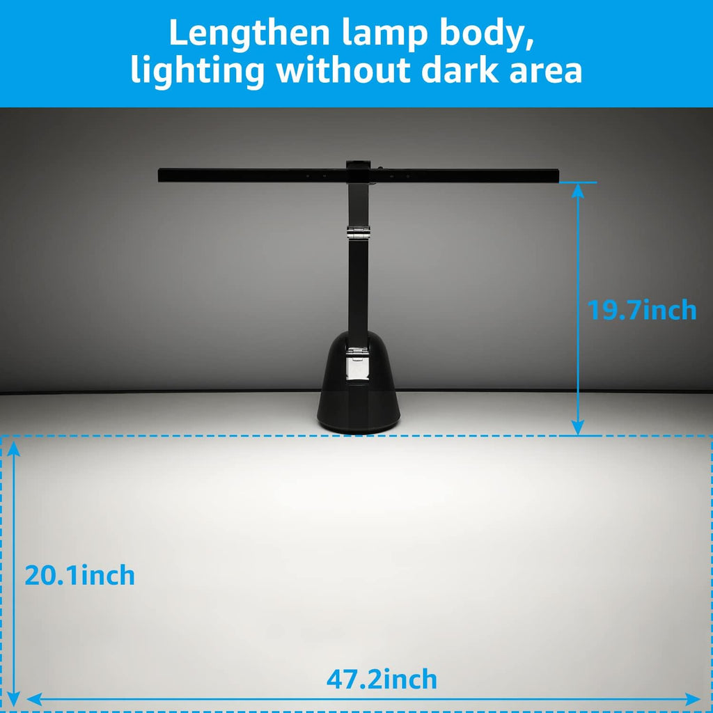 ESCENA Piano Lights for Upright Piano, 12W Professional Eye-Care Led Piano Lamps with Auto-Dimming, 3000K-6000K, 2H Timer CRI 95, Dimmable Music Stand Light, Steady Base, ETL Listed, Black