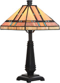 Bieye L10798 Mission Tiffany Style Stained Glass Table Lamp for Home Decoration
