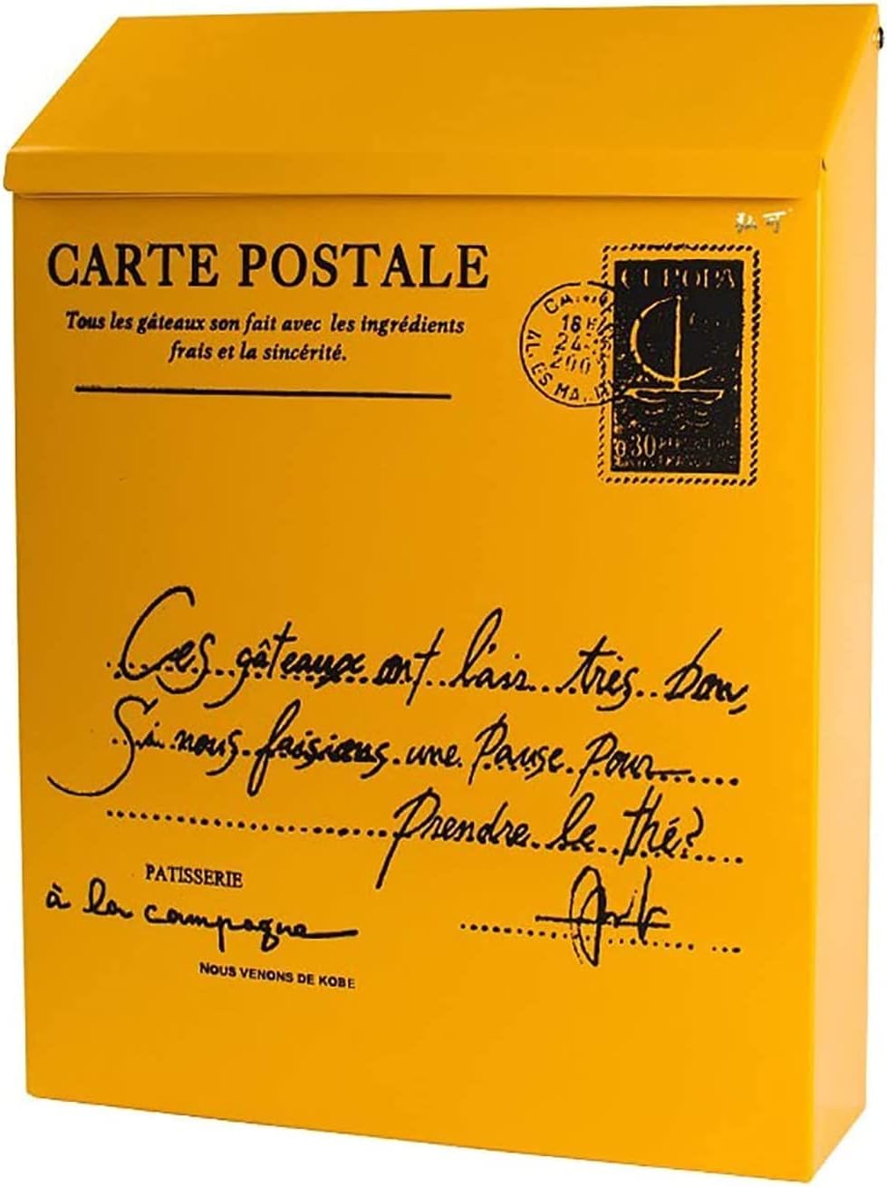Suggestion Box Safe Lock Box Ballot Box Donation Box Garden Decoration Mailbox Retro American Pastoral Wall Mounted Mailbox Fashion Bucket Newspaper Boxes Mail Box Metal Letter Post Mailbox Mailbox Po