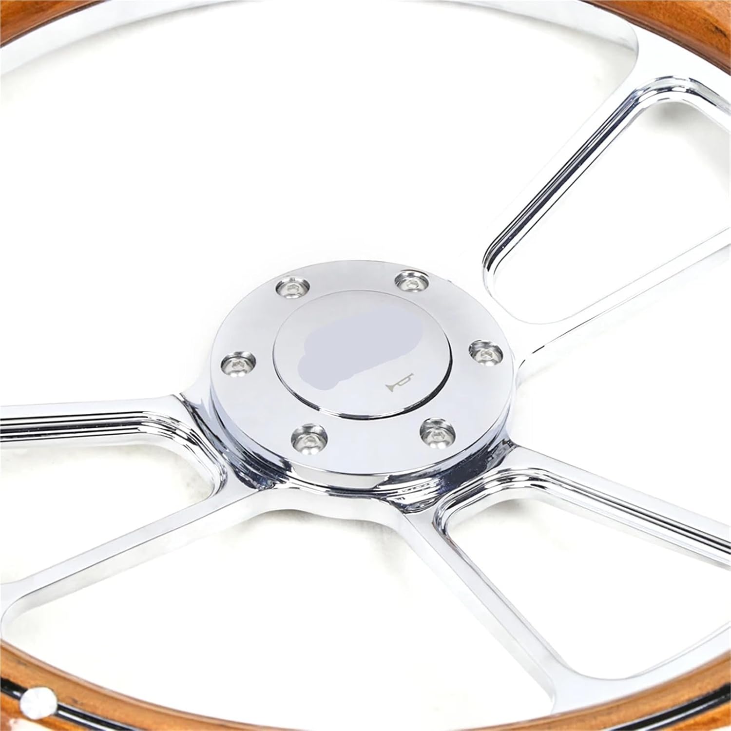 Customization 14' Black Billet Steering Wheel Mahogany Wood Half Wrap Aluminum Rivets(Black)