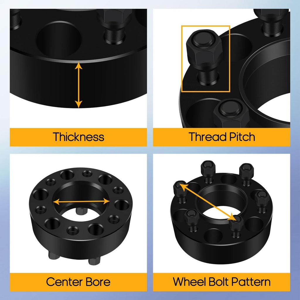 OCPTY 4PCS 2' Wheel Spacers 6x135 to 6x135 Wheel Adapters 14x2 Studs 87mm Center fit for 2004-2014 for Ford for Expedition / 2004-2014 for Ford for F-150/2006-2008,2010-2014 for Lincoln for Mark L