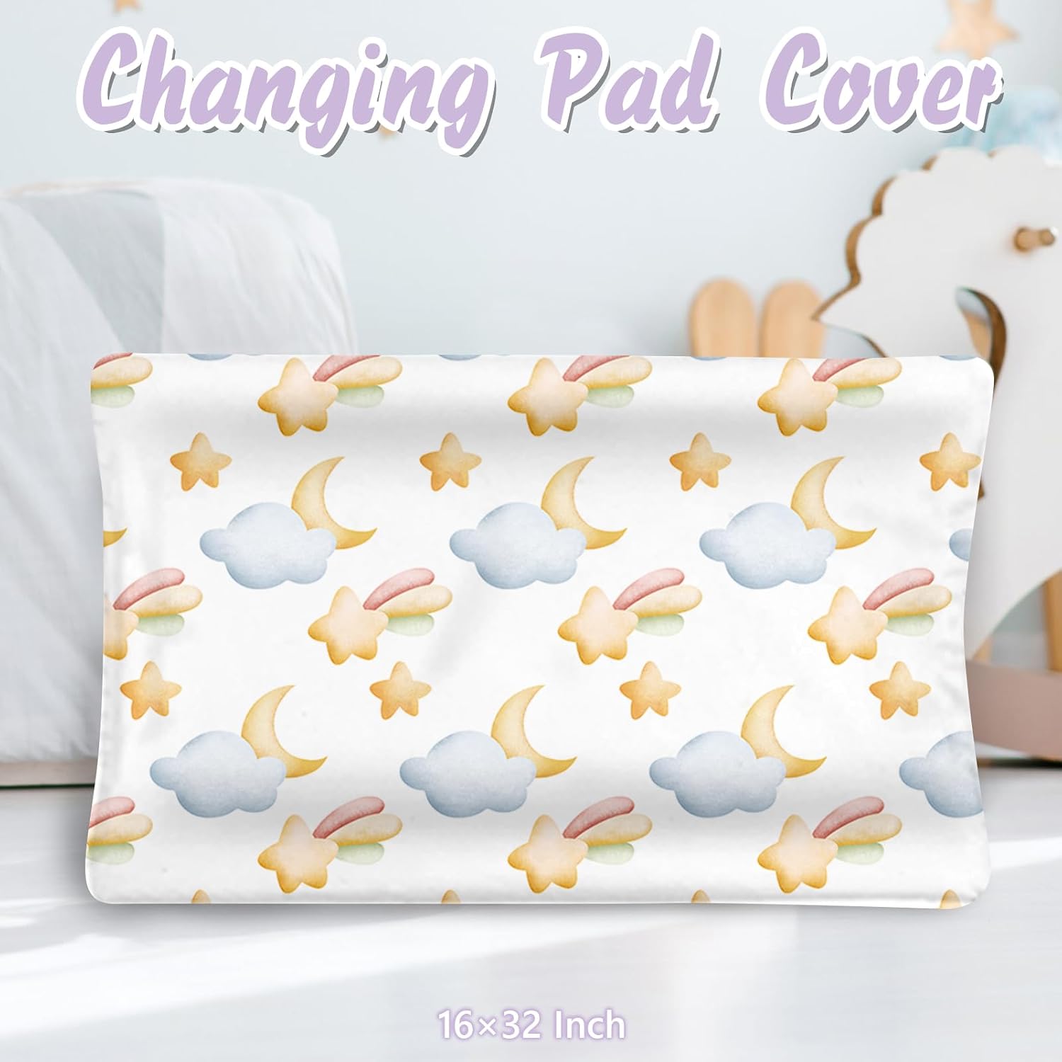 Custom Baby Crib Bedding Set, 5 PCS Personalized Name Baby Crib Sets for Girls Boys, Pink Rabbit Theme Nursery Bedding Sets for Infant Toddler, Double Layer Flannel Bed Set Customized Gifts