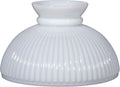 B&P Lamp® 10' Opal White Glass Ribbed Student Lamp Shade with Plain Top