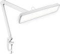 Neatfi XL 2,500 Lumens 30W LED Task Lamp for Manicure Table, Crafts, Workbench, Office – 22' Wide Shade Desk Light | Eye-Caring 6500K | 4-Level Brightness (White, Non-CCT with Clamp)