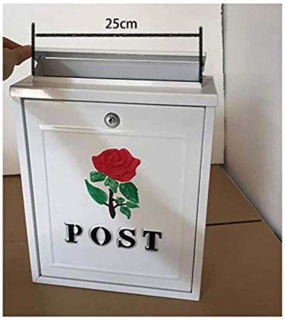 Mailbox Mail Boxes with Combination Locking Wall Mount Steel Cover Rust-Proof Metal Post Box