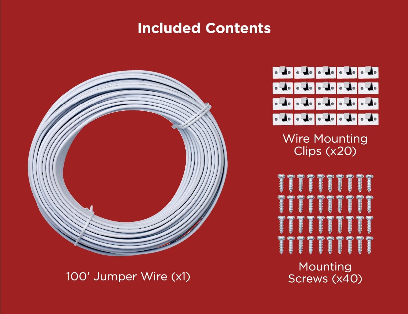 PureOptics LED Professional Push Wire 100' Jumper Wire Spool for Under Cabinet Lighting, Flat 5/6' or 8mm Cable, 4-Core CL2 Compliant, Non-Metallic, White