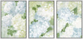 SIGNFORD Framed Canvas Print Wall Art Set Soft Hydrangea Floral Subtle Blue and Green Hues Illustrations Modern Art Relax/Calm for Living Room, Bedroom, Office - 24'x36'x3 White