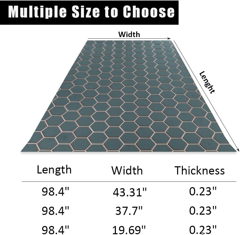 43.31' /37.7' New Hexagon EVA Self-Adhesive Boat Flooring and Decorative Fish for Yacht Pool Boat Flooring Sheet Thick Non-Skid mat