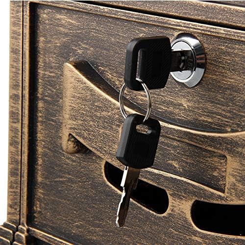 Retro-Style Mailbox, Wall-Mounted Stainless Steel Electronic Post Office Mailbox (Color : Argento, Size : S), Small