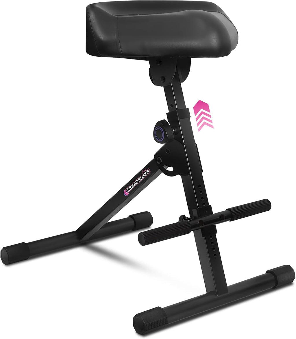 Liquid Stands Guitar Stool for Adults, Height Adjustable Guitar Chair - Comfortable Musician Drum Throne - Padded Drum Seat for Double Bass, Musician, Drummer, Guitarist Player