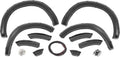 Rough Country Pocket Fender Flares for Ram 1500 2WD/4WD (2009-2018) - Bolt-on Rivet Style, UV-Resistant ABS, Paintable Matte Black
