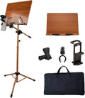 Wooden Sheet Music Stand for Piano Violin Guitar Drums - 28'-71' Adjustable Compact Collapsible Floor Standing Music Stand, Easy to Assemble (Size : Style 2)