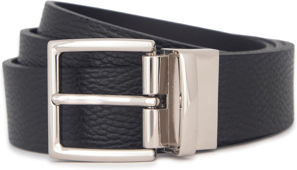 Vince Men's 1.5 Inch REVERSIBLE PEBBLE LEATHER BELT