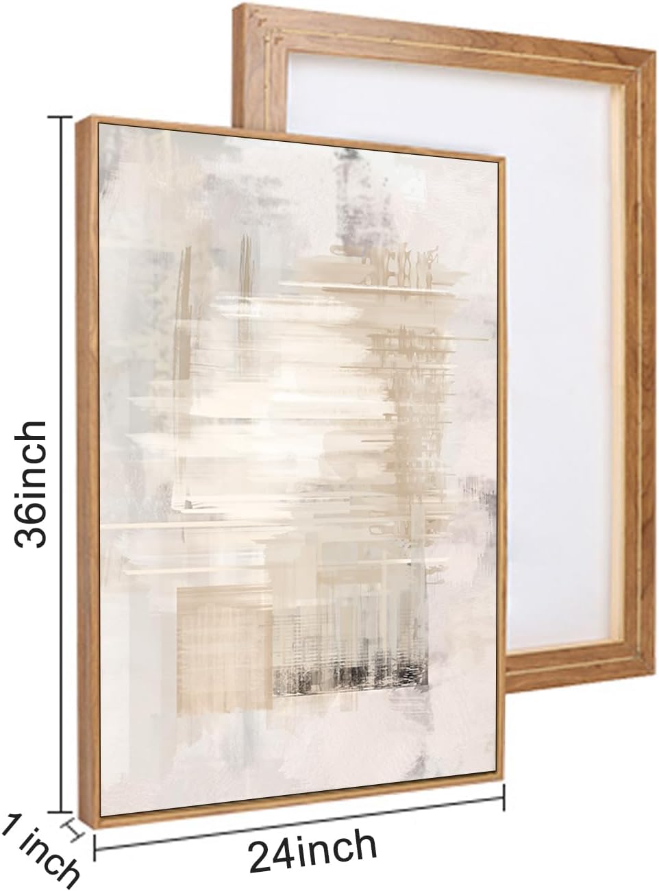 HPINUB Modern Abstract Canvas Art Prints, Black and White, 24'x36', 3-Pack, Neutral, Bedroom, Living Room, Office, Bathroom, Dining Room