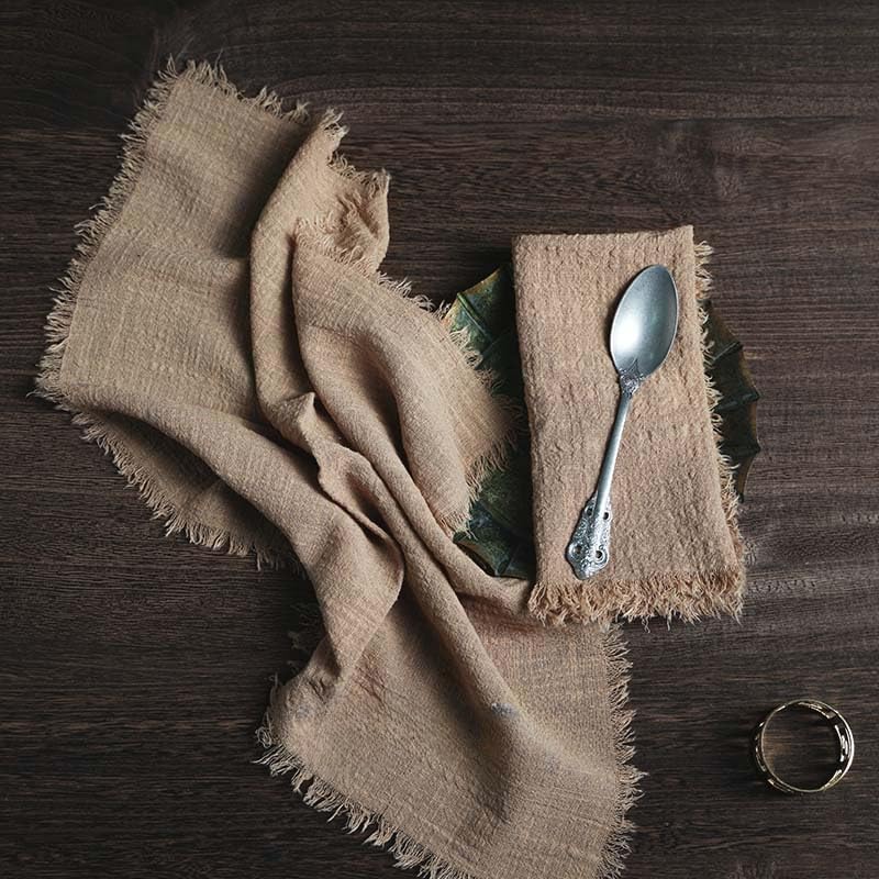 100 PCS 45x45CM Rustic Cotton Linen Napkins, Guaze Cloth Napkins with Tassel, Retro Boho Party Decor for Wedding, Decorative Table Setting (Navy Blue, 100pcs)
