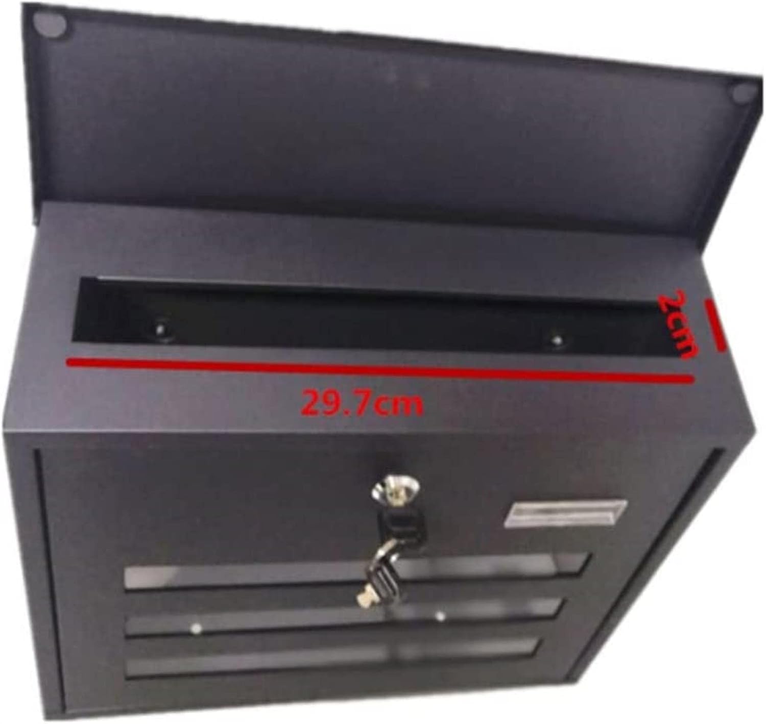 Metal Mailbox Posts Wall Mount Letterboxes Mail Drop Collection Boxes Package Lockers Envelopes Mailing Supplies 13.4×10.6×3.9 Inch