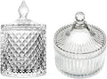 Fruit Basket 2Pcs Crystal Glass Candy Cup Creative Living Room Candy Jar Dried Fruit Plate Sugar Bowl Fruit Bowl with Lid Fruit Cup Snack Box Fruit Bowl/Fruit Bowls Jars