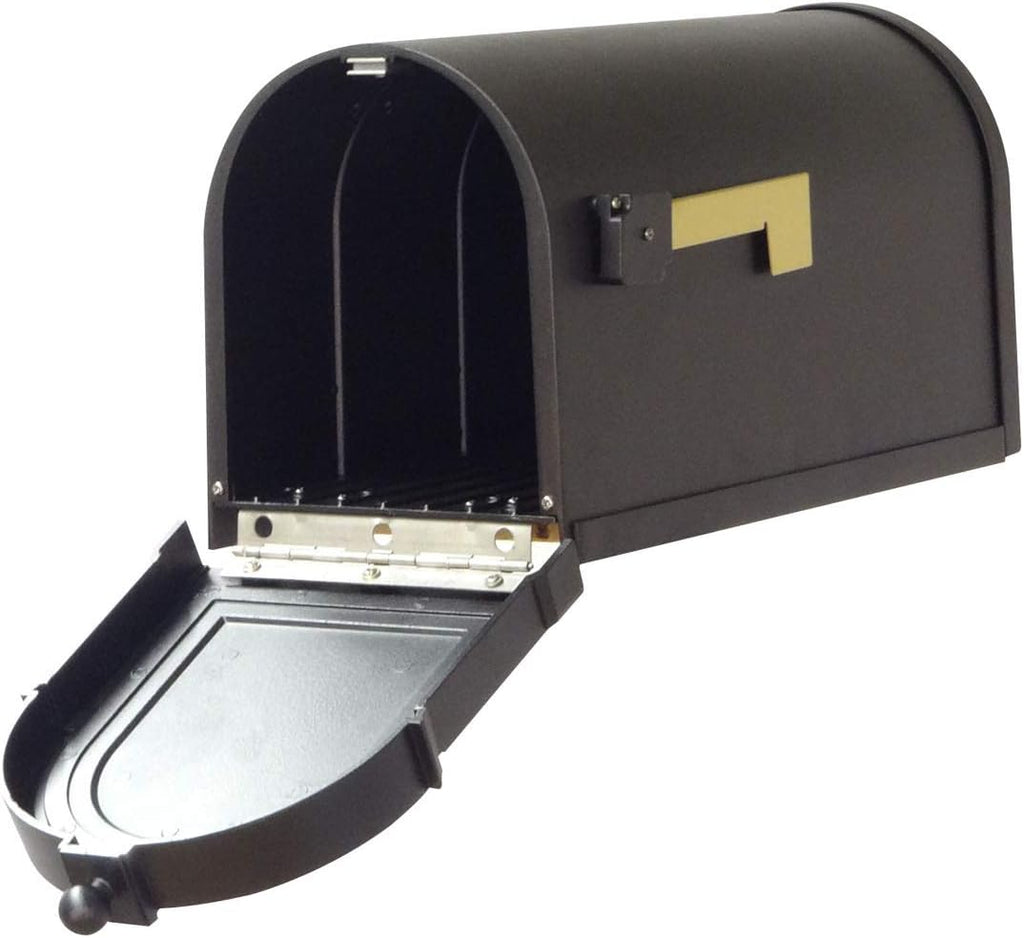 Special Lite Berkshire Curbside Mailbox with Sorrento Front Single Mailbox Mounting Bracket - TC-SOR-FS-1015-BLK
