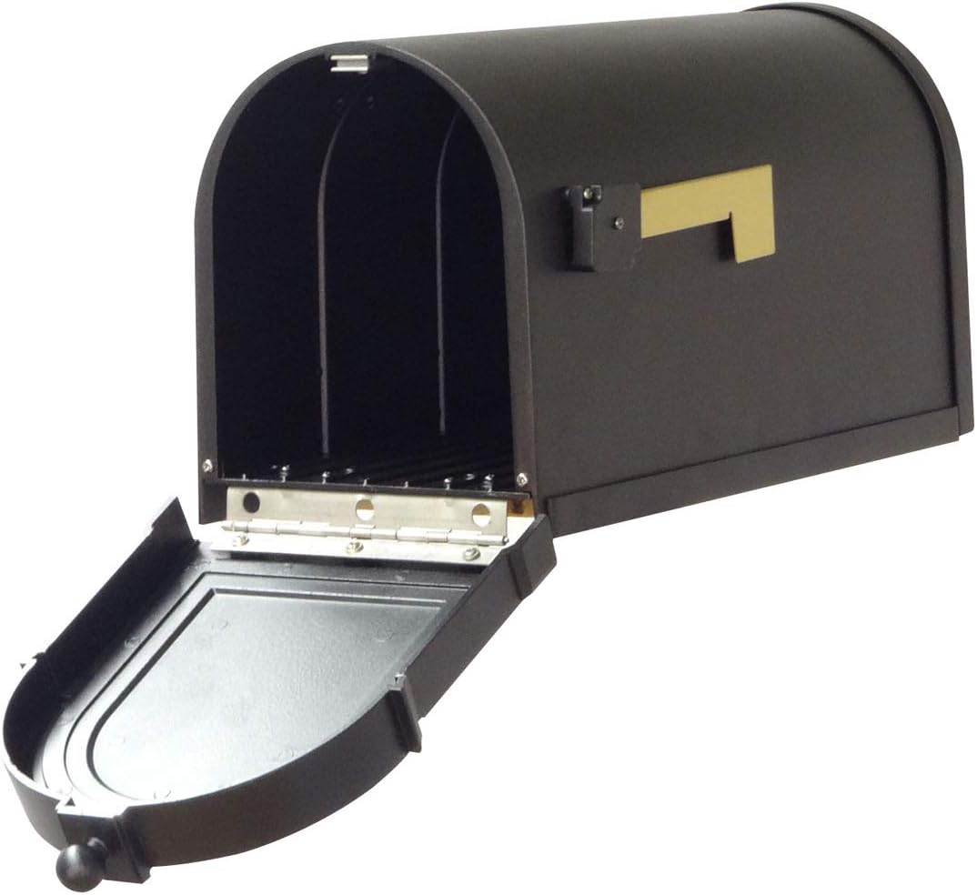Special Lite Berkshire Curbside Mailbox with Sorrento Front Single Mailbox Mounting Bracket - TC-SOR-FS-1015-BLK