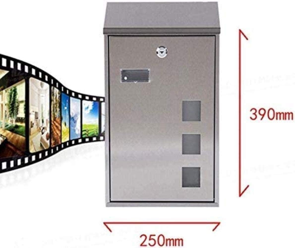 Weatherproof Outside Stainless Steel Postbox, Secure Letterbox Mailboxes Letter Box
