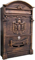 JYDQM Suggestion Box Drop Box Donation Box Vintage European Mailbox Aluminum Mail Box Post Box Secure Letterbox Parcel Box Drop Box (Color : A)